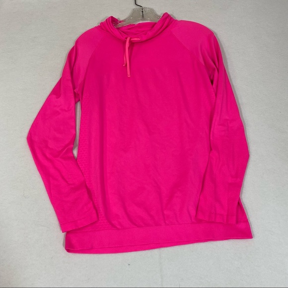Champion Cowl/Turtleneck Pullover Top Barbiecore Hot Pink Running Sweats… - Picture 2 of 9